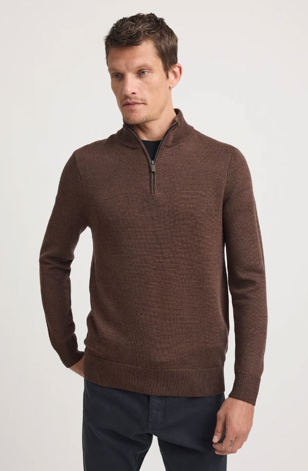 TOORALLIE TRADEMARK HALF ZIP JUMPER WOOLSTATION - CLOTHING TOORALLIE 