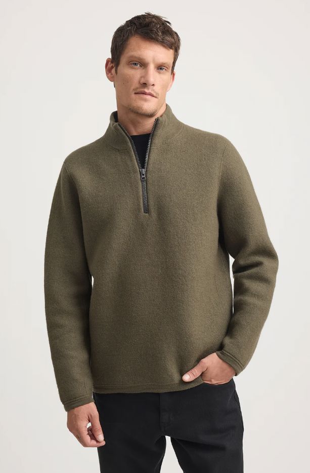 TOORALLIE UTILITY HALF ZIP JUMPER WOOLSTATION - CLOTHING TOORALLIE 