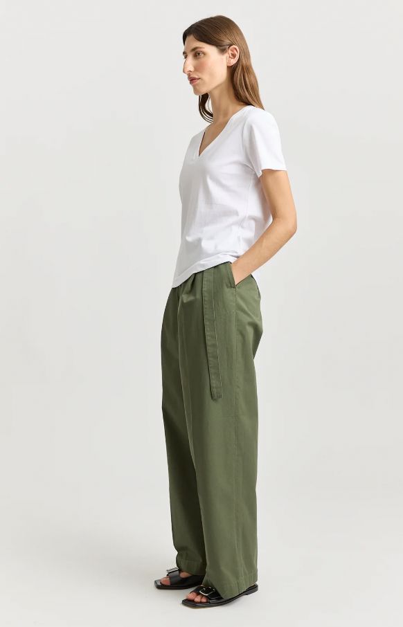 TOORALLIE V NECK TEE WOOLSTATION - CLOTHING TOORALLIE 