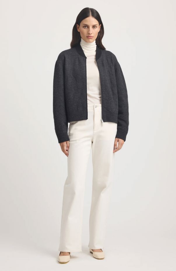 TOORALLIE WOOL BOMBER JACKET WOOLSTATION - CLOTHING TOORALLIE 