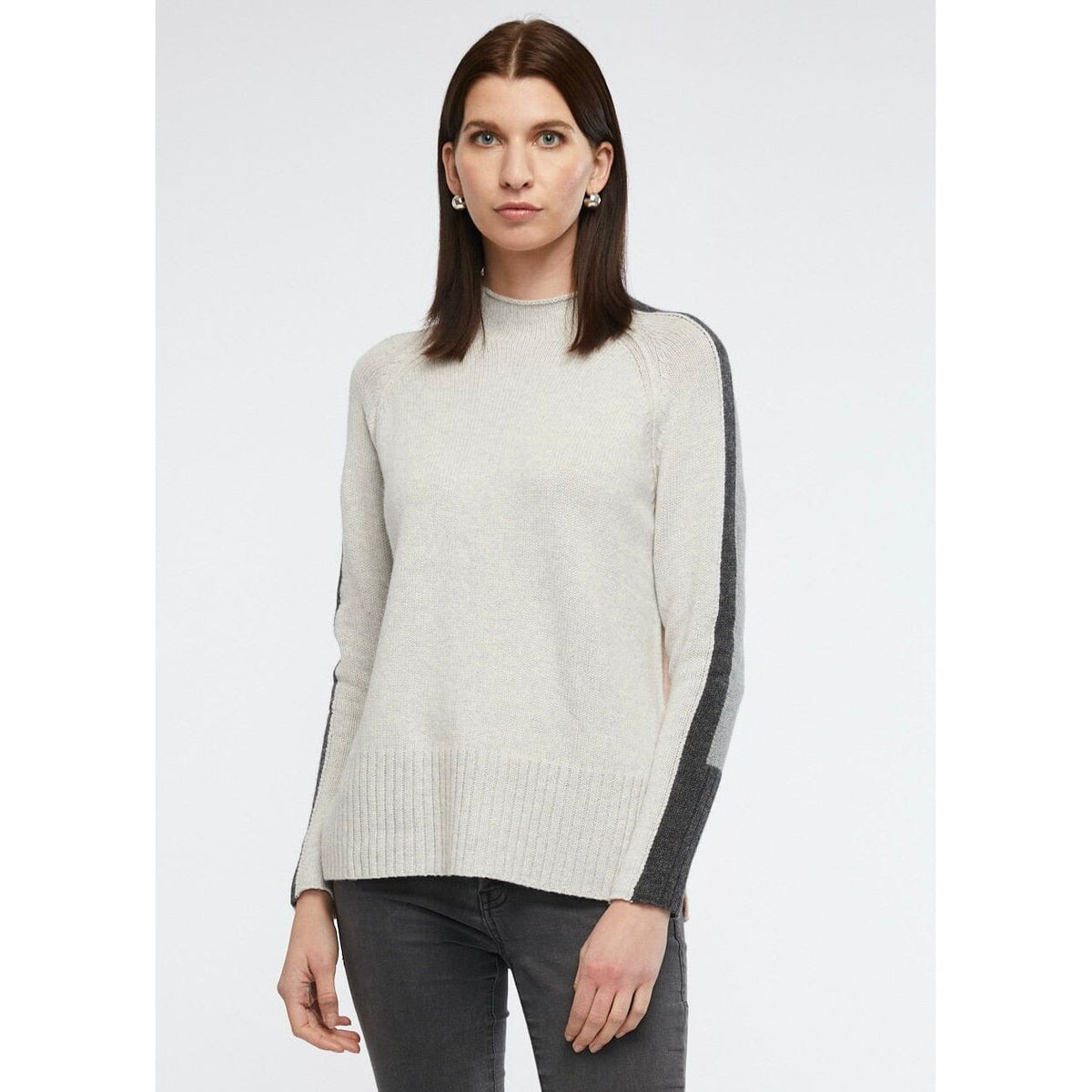 ZAKET AND PLOVER INTARSIA FUNNEL NECK – Williams Woolshed