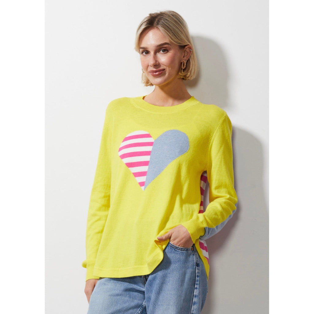 ZAKET AND PLOVER LOVE LINEUP JUMPER WOOLSTATION - CLOTHING Williams Woolshed L CITRUS 