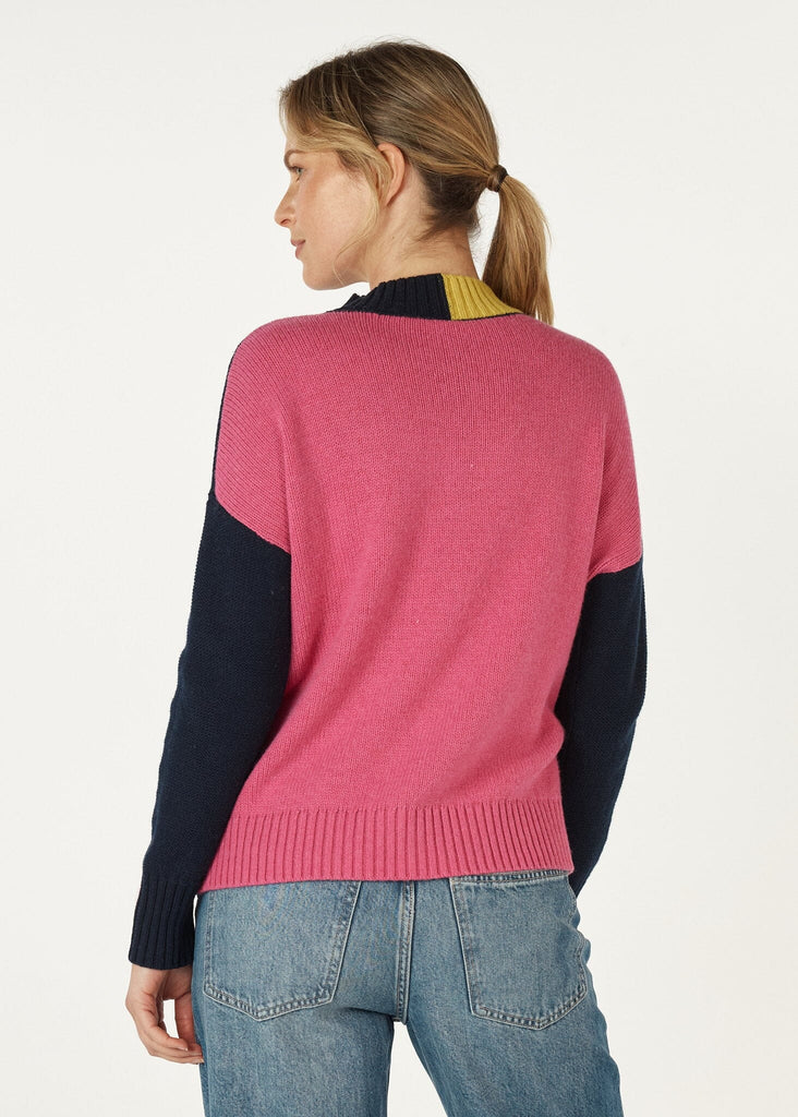 ZAKET & PLOVER COLOUR BLOCK TRIM JUMPER WOOLSTATION - CLOTHING ZAKET AND PLOVER 