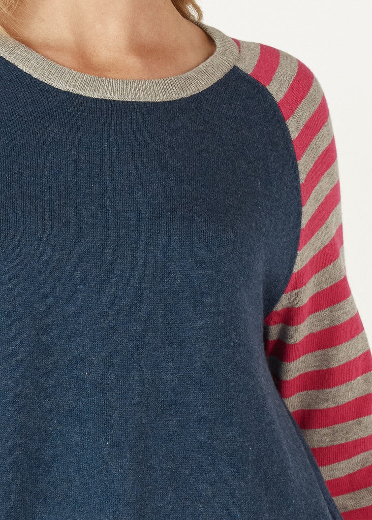 ZAKET & PLOVER SPOT AND STRIPE CREW JUMPER WOOLSTATION - CLOTHING ZAKET AND PLOVER 