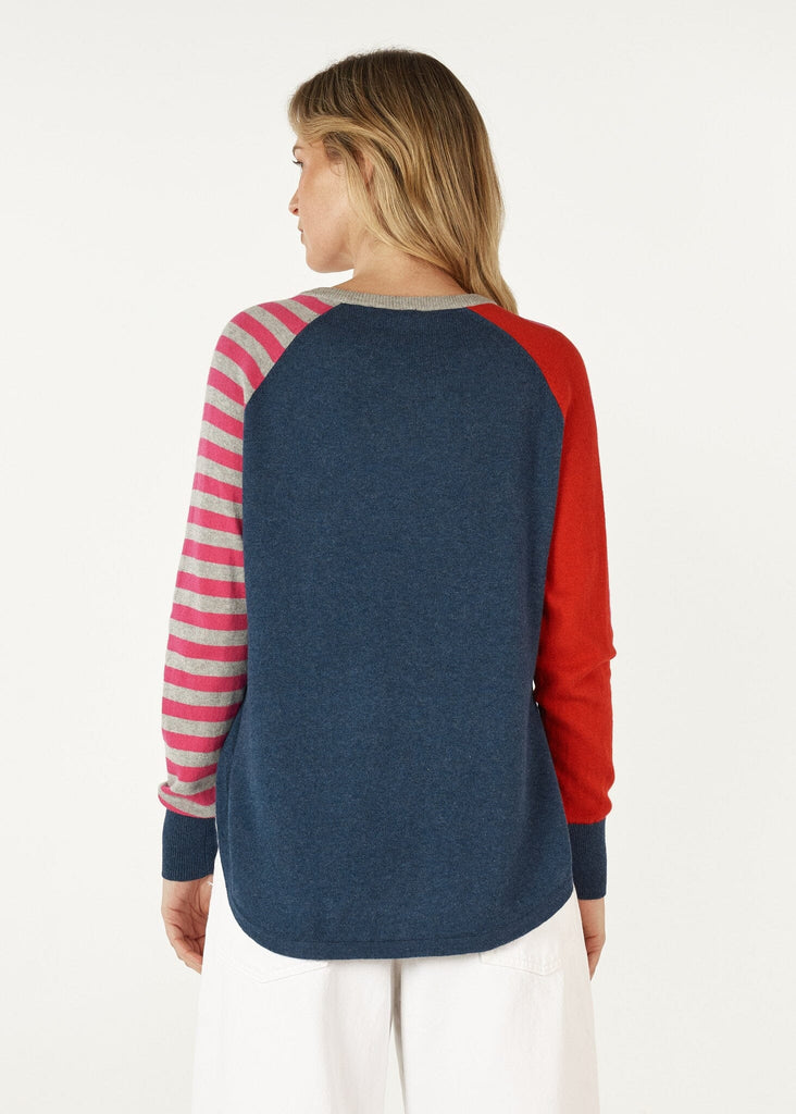 ZAKET & PLOVER SPOT AND STRIPE CREW JUMPER WOOLSTATION - CLOTHING ZAKET AND PLOVER 