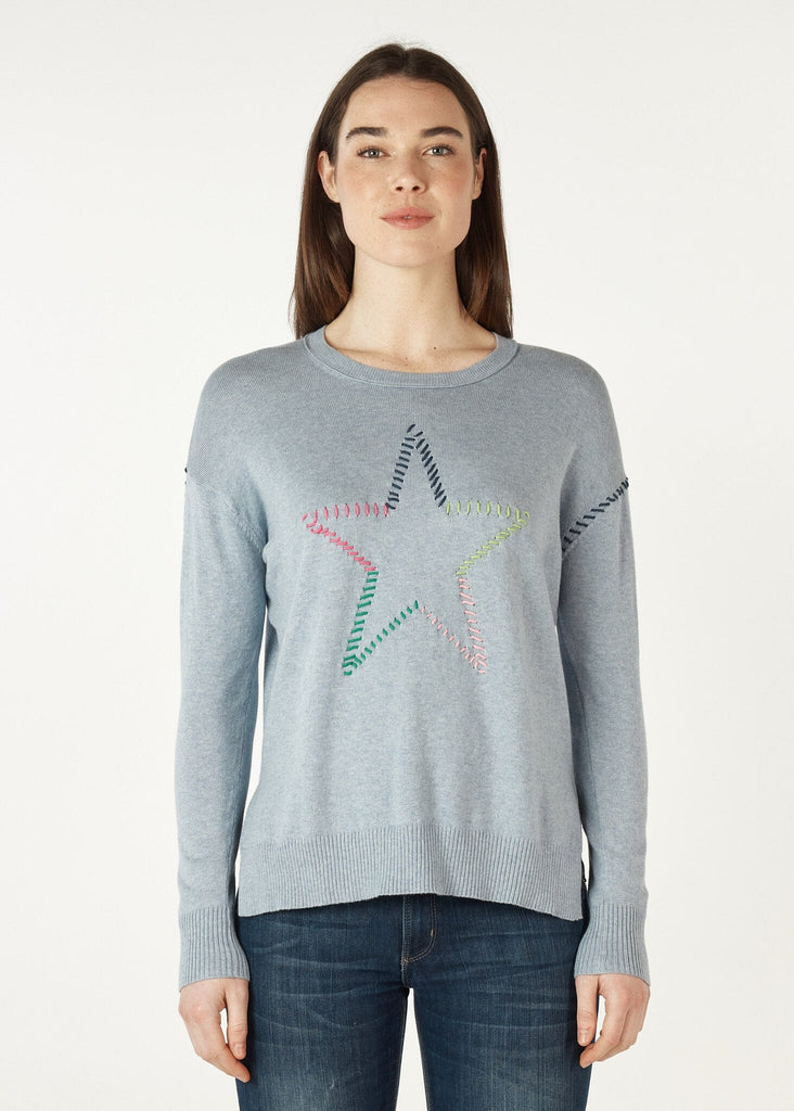 ZAKET & PLOVER SUPER STAR JUMPER WOOLSTATION - CLOTHING ZAKET AND PLOVER L CHAMBRAY 