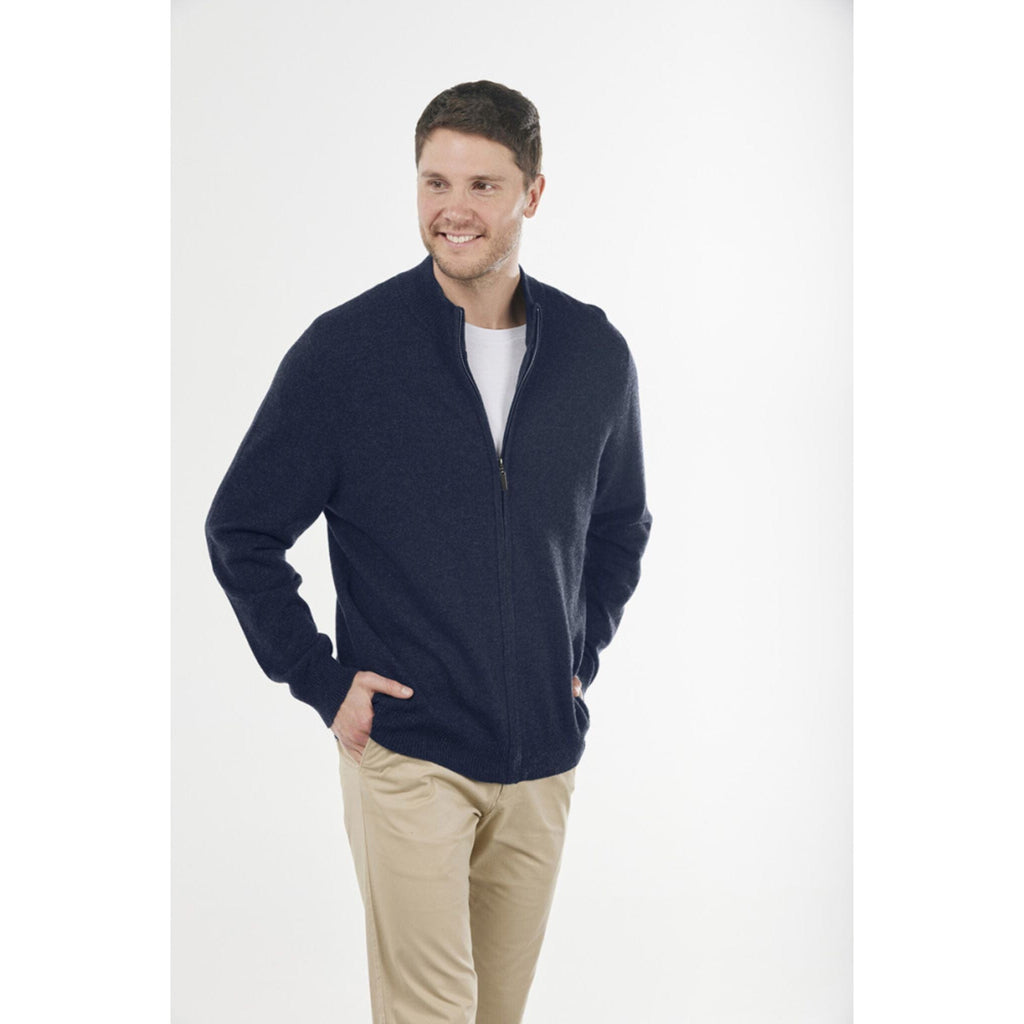 BRIDGE AND LORD ESSENTIAL ZIP THROUGH JACKET WOOLSTATION - CLOTHING BRIDGE AND LORD 3XL NAVY 