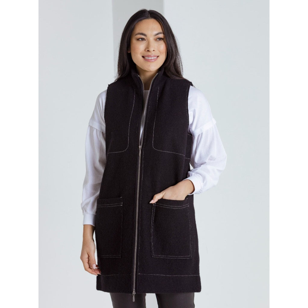 MARCO POLO BOILED WOOL VEST WOOLSTATION - CLOTHING MARCO POLO 