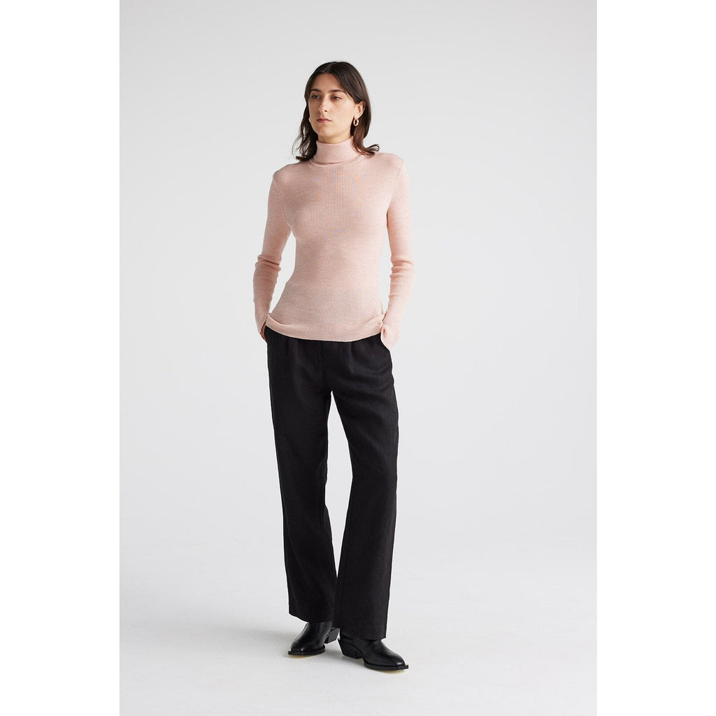 TOORALLIE FINE RIB TURTLENECK WOOLSTATION - CLOTHING TOORALLIE 