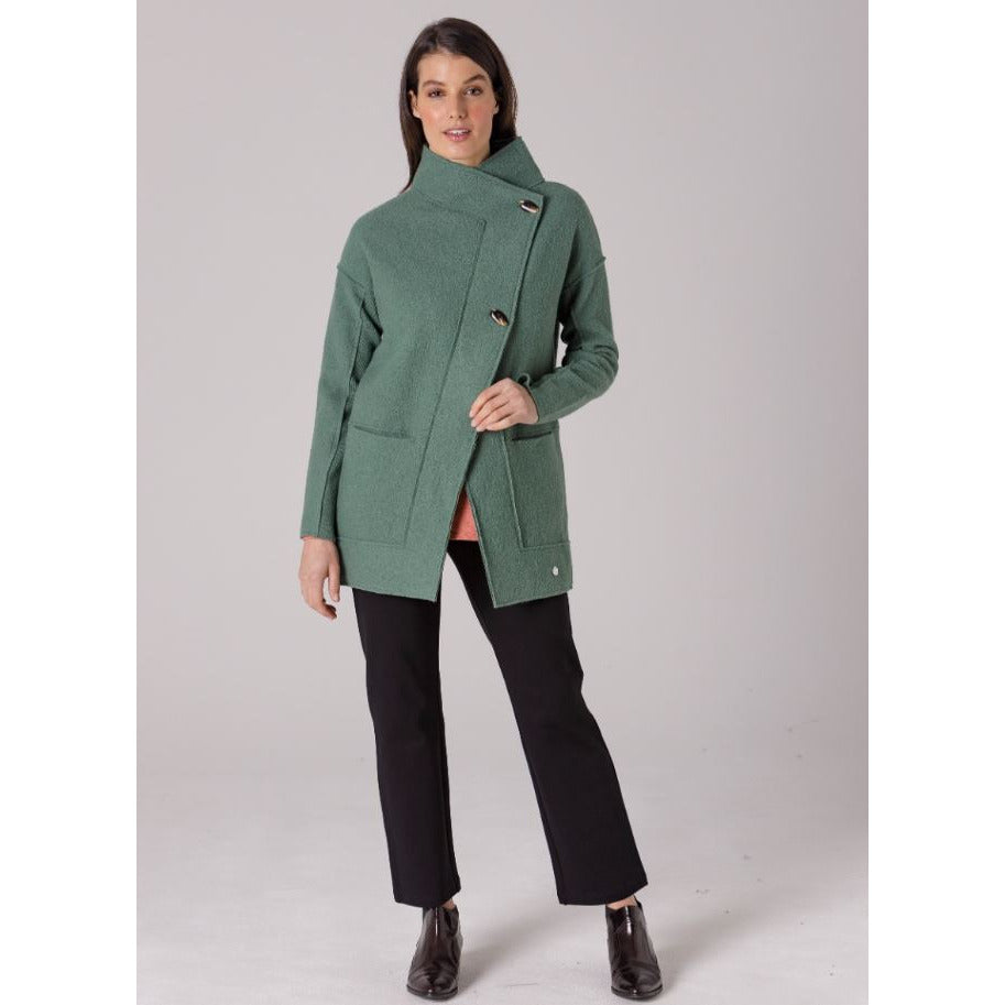 YARRA TRAIL BOILED WOOL PANELLED JACKET WOOLSTATION - CLOTHING YARRA TRAIL 